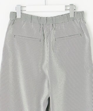 J.PRESS LADIES 【洗える】エアロツイルストライプ イージーパンツ カーキ系