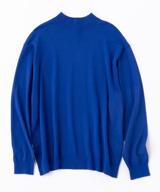 UNFILO MENS スタイリッシュ ハイネック ニット オリエンタル ブルー