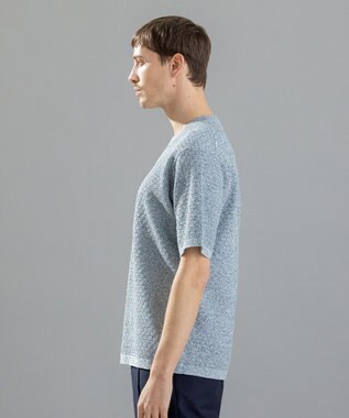JOSEPH HOMME ドライコットンリンクス　半袖ニット サックスブルー系