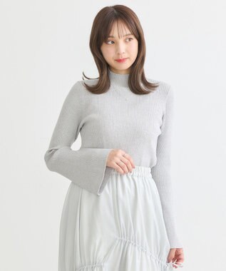 earth music&ecology フレアスリーブプルオーバー Light Gray Mixture