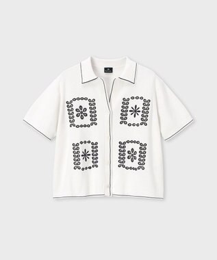 Paul Smith ハンドクラフトエンブロイダリー 半袖ニットシャツ