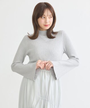earth music&ecology フレアスリーブプルオーバー Light Gray Mixture
