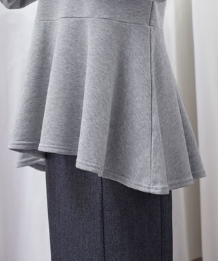 Tiaclasse 【吸水発熱・洗える】袖口ドッキングカットソープルオーバー グレー