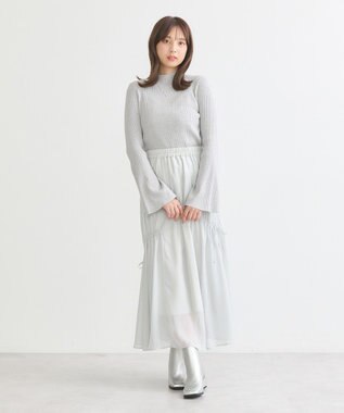 earth music&ecology フレアスリーブプルオーバー Light Gray Mixture