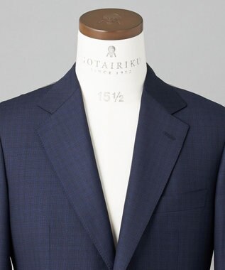 GOTAIRIKU WEB&一部店舗限定【DORMEUIL/ドーメル】IMPERIALJADE/インペリアルジェイド 通年 3ピーススーツ（ネイビー×格子） ネイビー系8