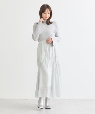earth music&ecology フレアスリーブプルオーバー Light Gray Mixture
