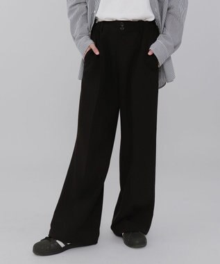 WEGO ローライズバギーフレアスラックス ブラック