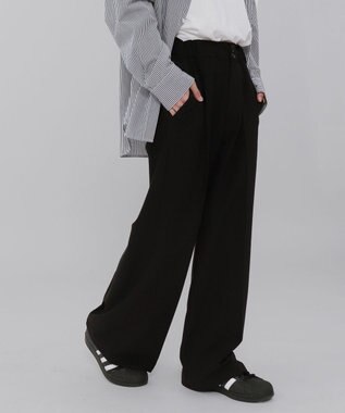 WEGO ローライズバギーフレアスラックス ブラック