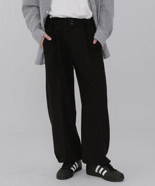 WEGO ローライズバギーフレアスラックス ブラック