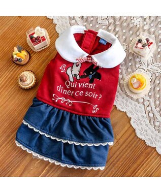 PET PARADISE リサとガスパール トレーナー ワンピース 《レッド》 小型犬 レッド