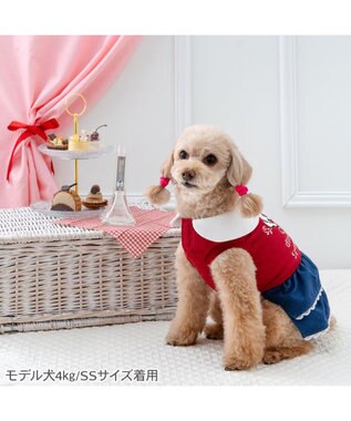 PET PARADISE リサとガスパール トレーナー ワンピース 《レッド》 小型犬 レッド