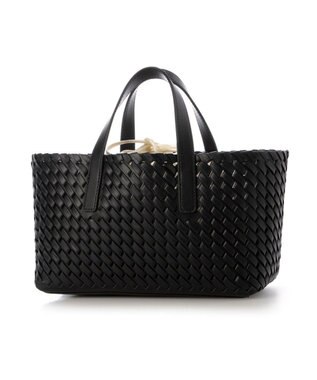 UNBILLION カシュカシュ cachecache / コードかがり横長トートバッグ ブラック