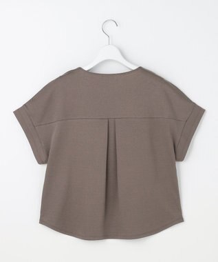 J.PRESS LADIES 【2WAY】コットンスムース フレンチスリーブ カットソー モカ系