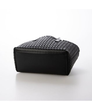 UNBILLION カシュカシュ cachecache / コードかがり横長トートバッグ ブラック