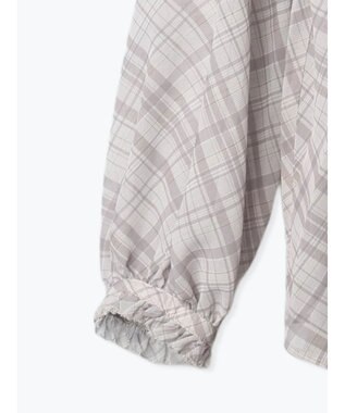 Te chichi パターンアソートシフォンフリルブラウス グレー