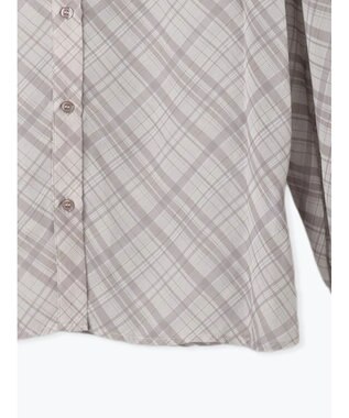 Te chichi パターンアソートシフォンフリルブラウス グレー