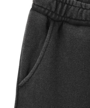 WEGO 【ウエストゴム】ダメージスウェットバギーパンツ ブラック