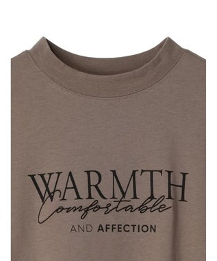 Green Parks フレンチスリーブ筆記体刺繍ロゴプルオーバー Brown