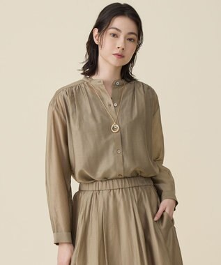 自由区 S エアリーローンプレーン ブラウス