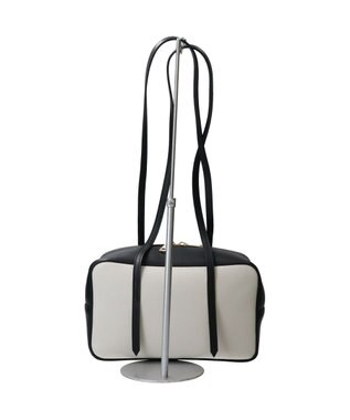 INTER-CHAUSSURES 【Christian Villa】レザーミディアムショルダーバッグ ブラックコンビ