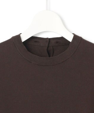 23区 【洗える】Brocheチェック レース付け襟 ニット ダークブラウン系