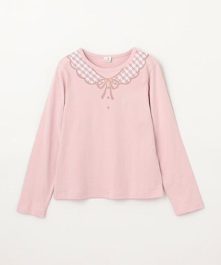 組曲 KIDS 【110-140㎝】トロンプルイユロン Tシャツ ピンク