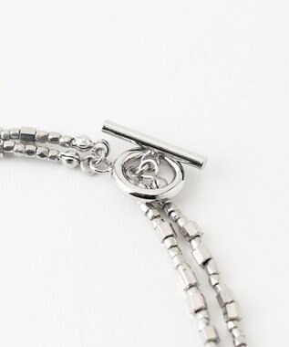 ICB  ビーズネックレス シルバー系