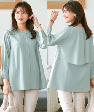【洗える】バックフレアヨークチュニック