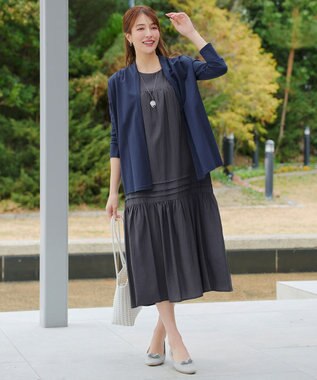 Tiaclasse L 【おのののかさん着用】冷凛(ひやりん)カノコカットソートッパーカーディガン ブルー