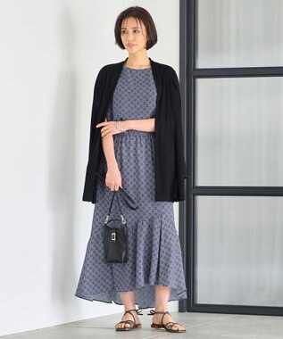 自由区 【洗える・XSサイズあり】アラベスクプリント ブラウス ブーケンビリア