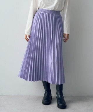 YECCA VECCA ピーチ起毛プリーツスカート