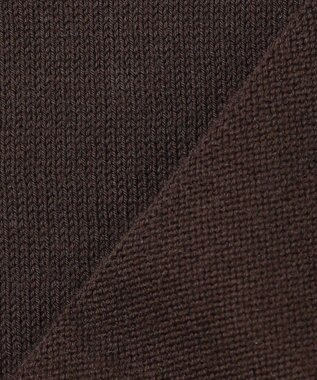 23区 【洗える】Brocheチェック レース付け襟 ニット ダークブラウン系