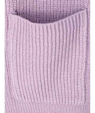 earth music&ecology アンチピリング畦Ｖネックカーディガン Lavender