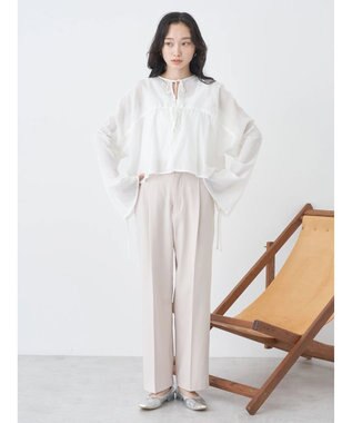 earth music&ecology ワッシャードロスト羽織りシャツ Off White