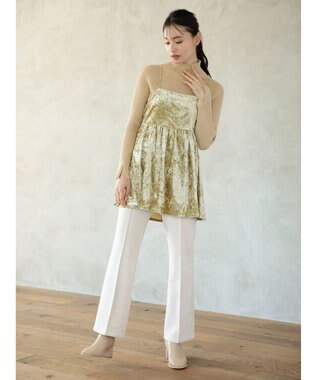 Green Parks ・ＥＬＥＮＣＡＲＥ　ＤＵＥクラッシュベロアキャミチュニック Yellow