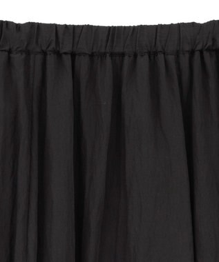 Green Parks 微光沢サテンバルーンスカート Black