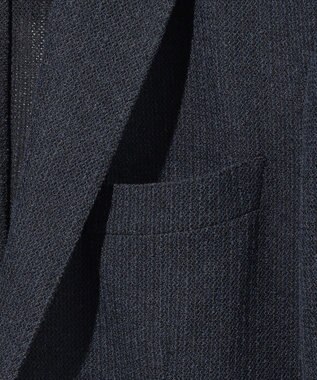 JOSEPH ABBOUD 【JAPANファブリック/清涼/軽量】和紙ラッセルジャージー ジャケット ネイビー系