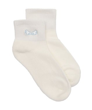 WEGO 刺繍アンクルパイルソックス 柄1