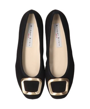 Bridget Birkin 【Bridget Birkin Walk】メタルバックルウォーキングパンプス ブラックスウェード