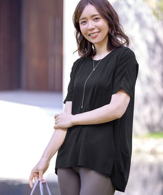 Tiaclasse 【洗える】脇タックポンチプルオーバー ブラック