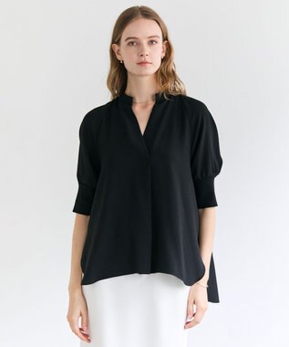  FLEUR / ドレープニット カフスブラウス