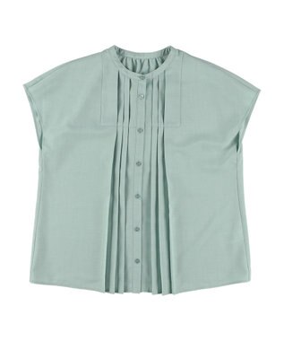 earth music&ecology タックデザインブラウス Green