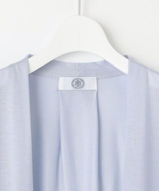 J.PRESS LADIES セルロースジャージー ミディ丈 カーディガン サックスブルー系