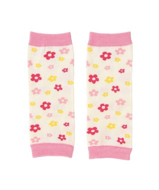 MIKI HOUSE HOT BISCUITS ドライブビーンズ＆お花キャビット レッグウォーマー ピンク