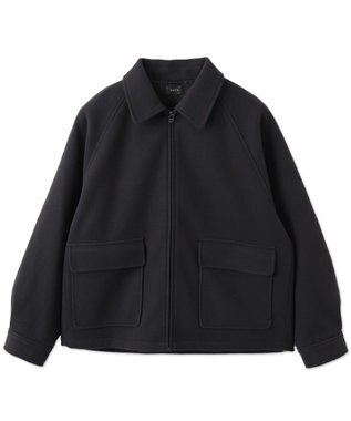 WEGO 【ユニセックス着用ITEM】メルトンショートZIPブルゾン ブラック