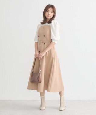 earth music&ecology トレンチ風キャミワンピース Beige