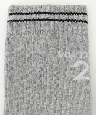 23区GOLF 【MEN】バックロゴ ハーフソックス ライトグレー系