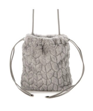 UNBILLION カシュカシュ cachecache / ミンク風カットファー巾着ミニバッグ