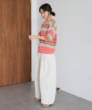 CRAFT STANDARD BOUTIQUE マルチカラーファンシーニットプルオーバー Pink