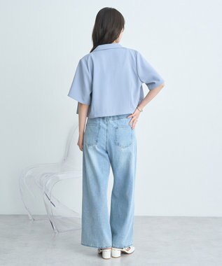 earth music&ecology ショートテーラードジャケット Sax